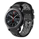 22mm Two-Color Breathable Silicone Watch Band, For Samsung Galaxy Watch3 45mm, For Samsung Galaxy Watch 46mm, For Samsung Gear S3 Classic, For Samsung Gear S3 Frontier