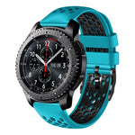 22mm Two-Color Breathable Silicone Watch Band, For Samsung Galaxy Watch3 45mm, For Samsung Galaxy Watch 46mm, For Samsung Gear S3 Classic, For Samsung Gear S3 Frontier