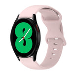 20mm Butterfly Buckle Solid Color Silicone Watch Band, For Samsung Galaxy Watch 4 44mm, For Samsung Galaxy Watch 4 Classic 46mm, For Samsung Galaxy Watch 4 Classic 42mm, For Samsung Galaxy Watch Active 2