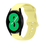 20mm Butterfly Buckle Solid Color Silicone Watch Band, For Samsung Galaxy Watch 4 44mm, For Samsung Galaxy Watch 4 Classic 46mm, For Samsung Galaxy Watch 4 Classic 42mm, For Samsung Galaxy Watch Active 2