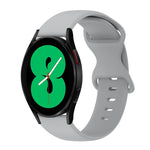 20mm Butterfly Buckle Solid Color Silicone Watch Band, For Samsung Galaxy Watch 4 44mm, For Samsung Galaxy Watch 4 Classic 46mm, For Samsung Galaxy Watch 4 Classic 42mm, For Samsung Galaxy Watch Active 2