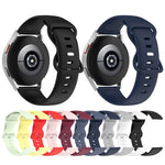 20mm Butterfly Buckle Solid Color Silicone Watch Band, For Samsung Galaxy Watch 4 44mm, For Samsung Galaxy Watch 4 Classic 46mm, For Samsung Galaxy Watch 4 Classic 42mm, For Samsung Galaxy Watch Active 2