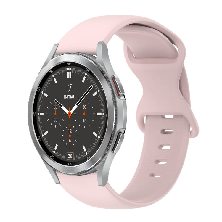 20mm Butterfly Buckle Solid Color Silicone Watch Band, For Samsung Galaxy Watch 4 44mm, For Samsung Galaxy Watch 4 Classic 46mm, For Samsung Galaxy Watch 4 Classic 42mm, For Samsung Galaxy Watch Active 2