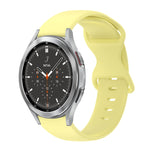 20mm Butterfly Buckle Solid Color Silicone Watch Band, For Samsung Galaxy Watch 4 44mm, For Samsung Galaxy Watch 4 Classic 46mm, For Samsung Galaxy Watch 4 Classic 42mm, For Samsung Galaxy Watch Active 2