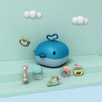 MoFun 2029A 2 in 1 Baby Rattle & Teether 6-piece Set with Whale Storage Box, 2029A