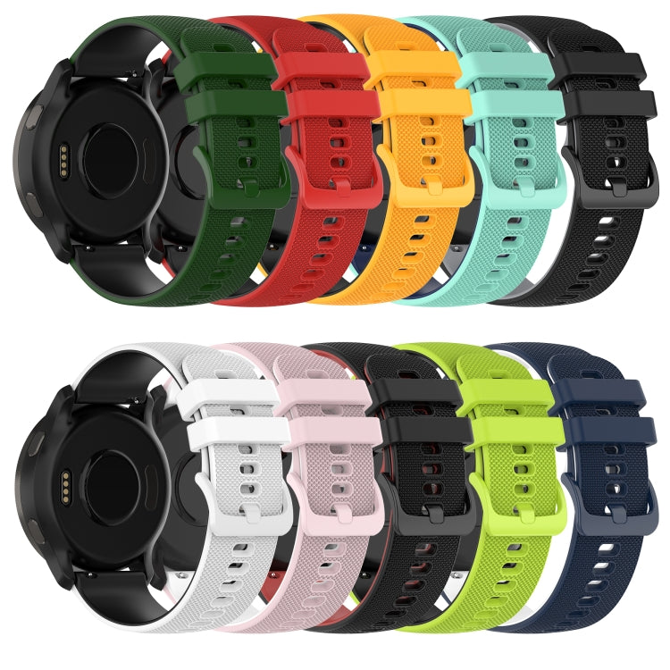 20mm Checkered Two-Color Silicone Watch Band, For Garmin Forerunner 645 Music