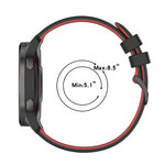 20mm Checkered Two-Color Silicone Watch Band, For Garmin Forerunner 645 Music