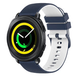 20mm Checkered Two-Color Silicone Watch Band, For Samsung Gear Sport, For Samsung Gear S2 Classic