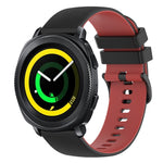 20mm Checkered Two-Color Silicone Watch Band, For Samsung Gear Sport, For Samsung Gear S2 Classic