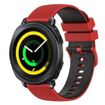 20mm Checkered Two-Color Silicone Watch Band, For Samsung Gear Sport, For Samsung Gear S2 Classic