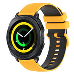 20mm Checkered Two-Color Silicone Watch Band, For Samsung Gear Sport, For Samsung Gear S2 Classic