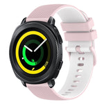 20mm Checkered Two-Color Silicone Watch Band, For Samsung Gear Sport, For Samsung Gear S2 Classic
