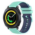 20mm Checkered Two-Color Silicone Watch Band, For Samsung Gear Sport, For Samsung Gear S2 Classic