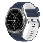 20mm Checkered Two-Color Silicone Watch Band, For Samsung Gear Sport, For Samsung Gear S2 Classic
