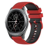 20mm Checkered Two-Color Silicone Watch Band, For Samsung Gear Sport, For Samsung Gear S2 Classic