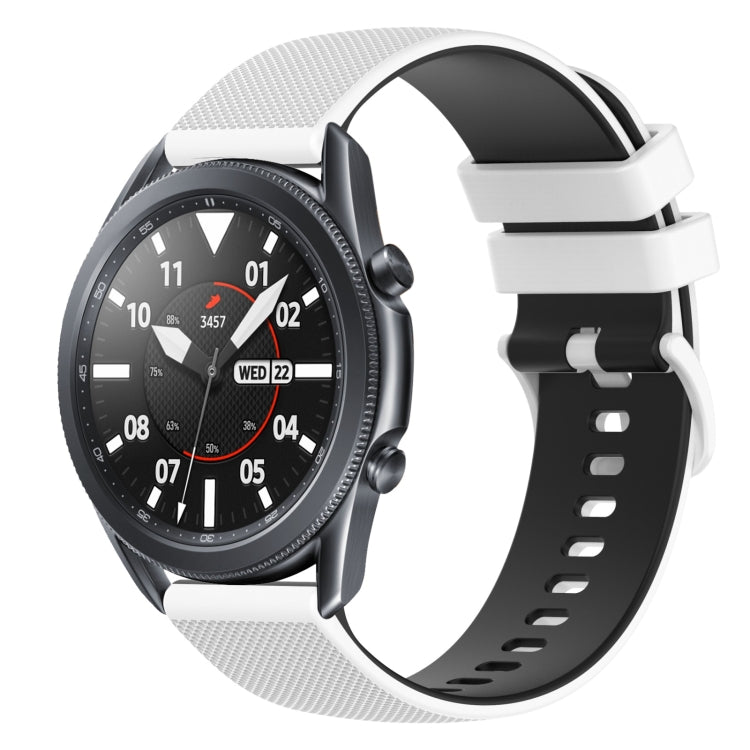 22mm Checkered Two-Color Silicone Watch Band, For Samsung Galaxy Watch3 45mm, For Samsung Galaxy Watch 46mm, For Samsung Gear S3 Classic, For Samsung Gear S3 Frontier