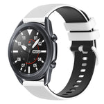 22mm Checkered Two-Color Silicone Watch Band, For Samsung Galaxy Watch3 45mm, For Samsung Galaxy Watch 46mm, For Samsung Gear S3 Classic, For Samsung Gear S3 Frontier