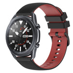22mm Checkered Two-Color Silicone Watch Band, For Samsung Galaxy Watch3 45mm, For Samsung Galaxy Watch 46mm, For Samsung Gear S3 Classic, For Samsung Gear S3 Frontier