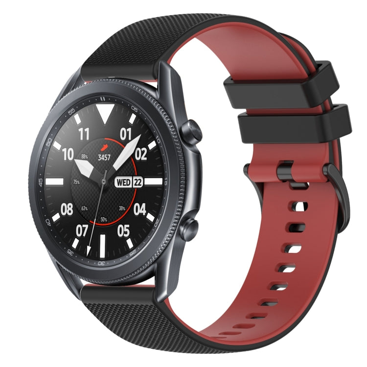 22mm Checkered Two-Color Silicone Watch Band, For Samsung Galaxy Watch3 45mm, For Samsung Galaxy Watch 46mm, For Samsung Gear S3 Classic, For Samsung Gear S3 Frontier
