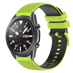 22mm Checkered Two-Color Silicone Watch Band, For Samsung Galaxy Watch3 45mm, For Samsung Galaxy Watch 46mm, For Samsung Gear S3 Classic, For Samsung Gear S3 Frontier