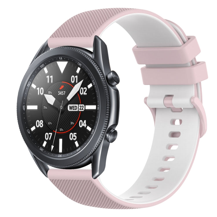 22mm Checkered Two-Color Silicone Watch Band, For Samsung Galaxy Watch3 45mm, For Samsung Galaxy Watch 46mm, For Samsung Gear S3 Classic, For Samsung Gear S3 Frontier