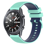 22mm Checkered Two-Color Silicone Watch Band, For Samsung Galaxy Watch3 45mm, For Samsung Galaxy Watch 46mm, For Samsung Gear S3 Classic, For Samsung Gear S3 Frontier