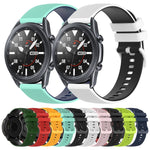 22mm Checkered Two-Color Silicone Watch Band, For Samsung Galaxy Watch3 45mm, For Samsung Galaxy Watch 46mm, For Samsung Gear S3 Classic, For Samsung Gear S3 Frontier