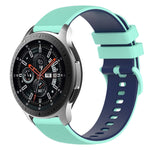 22mm Checkered Two-Color Silicone Watch Band, For Samsung Galaxy Watch3 45mm, For Samsung Galaxy Watch 46mm, For Samsung Gear S3 Classic, For Samsung Gear S3 Frontier