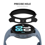 For Samsung Galaxy Watch5 44mm ENKAY Hat-Prince Full Coverage PC Frame + 9H Tempered Glass Case