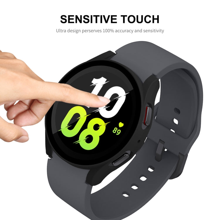 For Samsung Galaxy Watch5 44mm ENKAY Hat-Prince Full Coverage PC Frame + 9H Tempered Glass Case