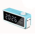 AEC K5 Mirror Alarm Clock Bluetooth Speakers with LED Light Support TF / FM