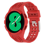 Armor Integrated TPU Double-Pin Buckle Smart Watch Band, For Samsung Galaxy Watch4 40mm, For Samsung Galaxy Watch4 Classic 46mm