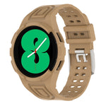 Armor Integrated TPU Double-Pin Buckle Smart Watch Band, For Samsung Galaxy Watch4 40mm, For Samsung Galaxy Watch4 Classic 46mm