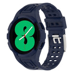 Armor Integrated TPU Double-Pin Buckle Smart Watch Band, For Samsung Galaxy Watch4 40mm, For Samsung Galaxy Watch4 Classic 46mm