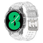 Armor Integrated TPU Double-Pin Buckle Smart Watch Band, For Samsung Galaxy Watch4 40mm, For Samsung Galaxy Watch4 Classic 46mm