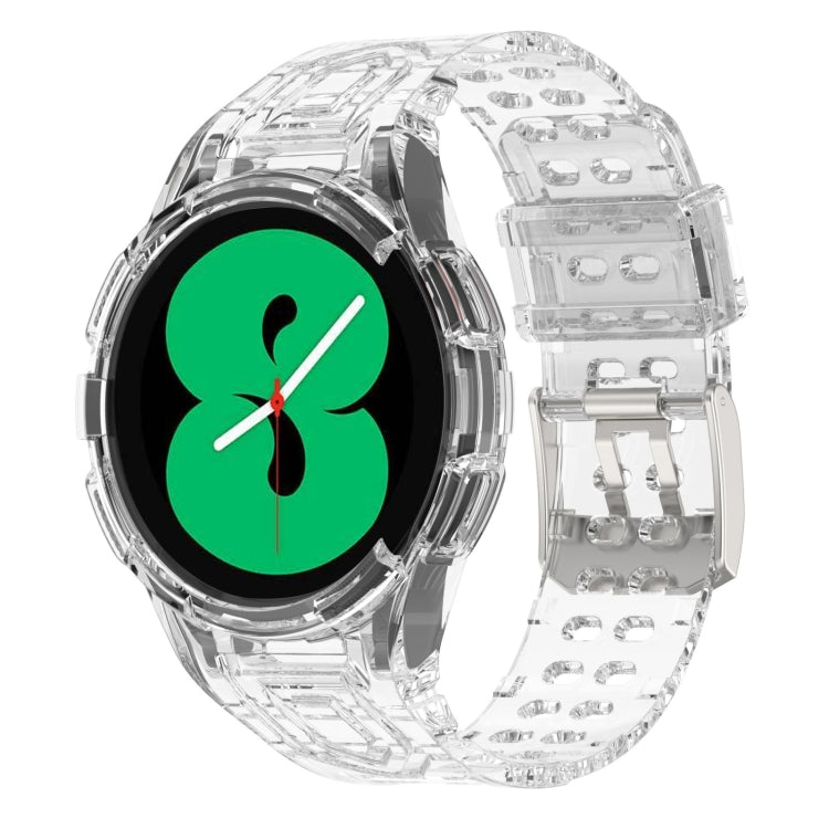 Armor Integrated TPU Double-Pin Buckle Smart Watch Band, For Samsung Galaxy Watch4 40mm, For Samsung Galaxy Watch4 Classic 46mm