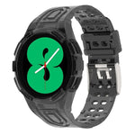 Armor Integrated TPU Double-Pin Buckle Smart Watch Band, For Samsung Galaxy Watch4 40mm, For Samsung Galaxy Watch4 Classic 46mm