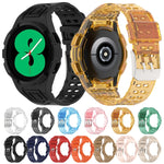 Armor Integrated TPU Double-Pin Buckle Smart Watch Band, For Samsung Galaxy Watch4 40mm, For Samsung Galaxy Watch4 Classic 46mm