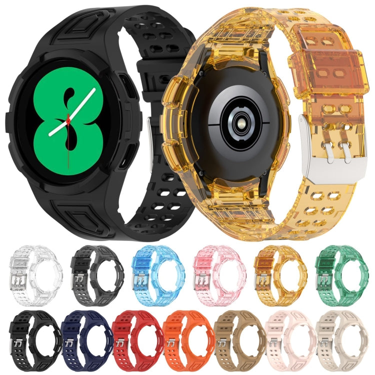 Armor Integrated TPU Double-Pin Buckle Smart Watch Band, For Samsung Galaxy Watch4 40mm, For Samsung Galaxy Watch4 Classic 46mm