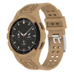 Armor Integrated TPU Double-Pin Buckle Smart Watch Band, For Samsung Galaxy Watch4 40mm, For Samsung Galaxy Watch4 Classic 46mm