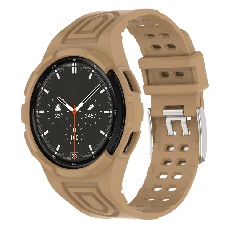 Armor Integrated TPU Double-Pin Buckle Smart Watch Band, For Samsung Galaxy Watch4 40mm, For Samsung Galaxy Watch4 Classic 46mm