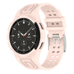 Armor Integrated TPU Double-Pin Buckle Smart Watch Band, For Samsung Galaxy Watch4 40mm, For Samsung Galaxy Watch4 Classic 46mm