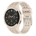 Armor Integrated TPU Double-Pin Buckle Smart Watch Band, For Samsung Galaxy Watch4 40mm, For Samsung Galaxy Watch4 Classic 46mm