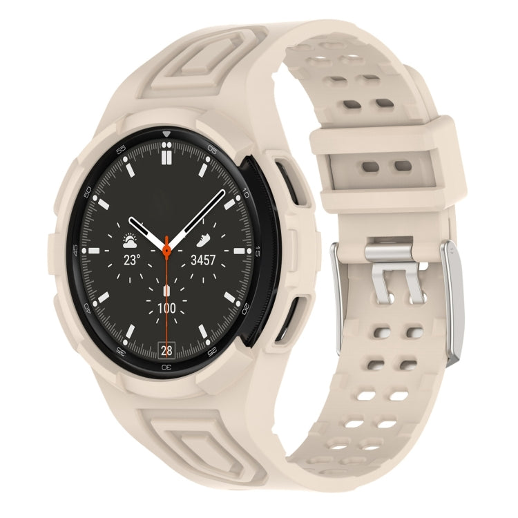 Armor Integrated TPU Double-Pin Buckle Smart Watch Band, For Samsung Galaxy Watch4 40mm, For Samsung Galaxy Watch4 Classic 46mm