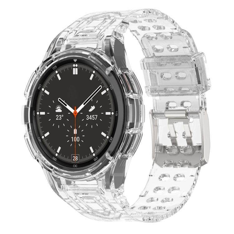 Armor Integrated TPU Double-Pin Buckle Smart Watch Band, For Samsung Galaxy Watch4 40mm, For Samsung Galaxy Watch4 Classic 46mm