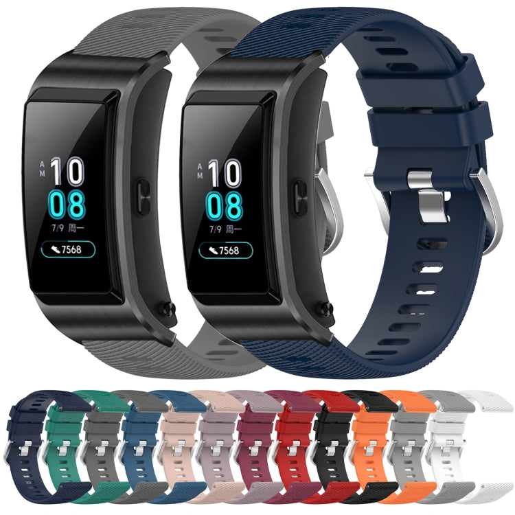 18mm Solid Color Silicone Watch Band, For Huawei Band B5, For Honor S1