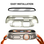 For Apple Watch Ultra 3 / 2 / 1 49mm ENKAY 2 in 1 PC Case + Full Coverage 9H Tempered Glass Film