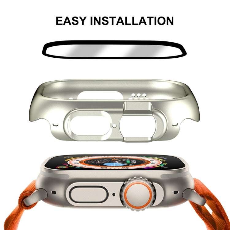 For Apple Watch Ultra 3 / 2 / 1 49mm ENKAY 2 in 1 PC Case + Full Coverage 9H Tempered Glass Film