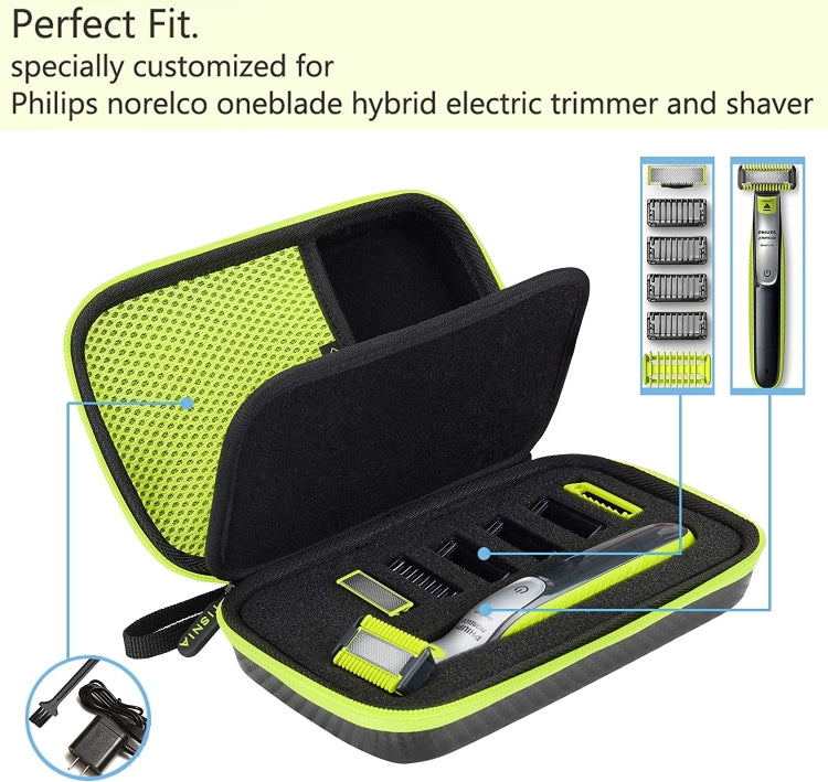 Razor EVA PU Box Travel Storage Bag For Philips QP2520 / QP2530 / QP2620 / QP2630 Shaver, For Philips QP2520