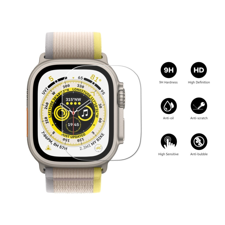 For Apple Watch Ultra 1 / 2 / 3 49mm ENKAY 0.2mm 9H Tempered Glass Watch Film, 1pcs, 2pcs, 5pcs, 10pcs